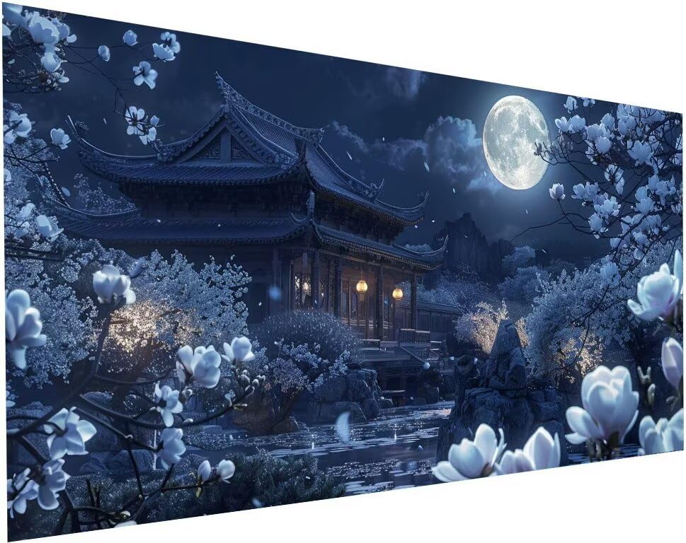 Kit Peinture Diamant Adulte 60x120 cm avec strass brillants et accessoires complets