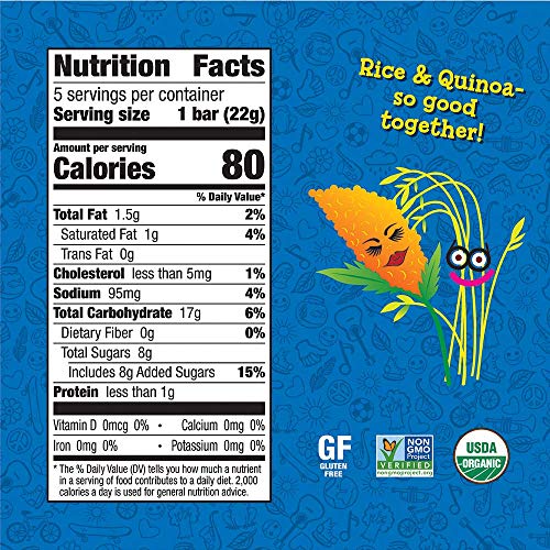 Annie's Organic Original Crispy Snack Bars, Gluten Free, 3.9 oz, Kids Snacks, Back to School Snacks, 5 ct. - Image 3