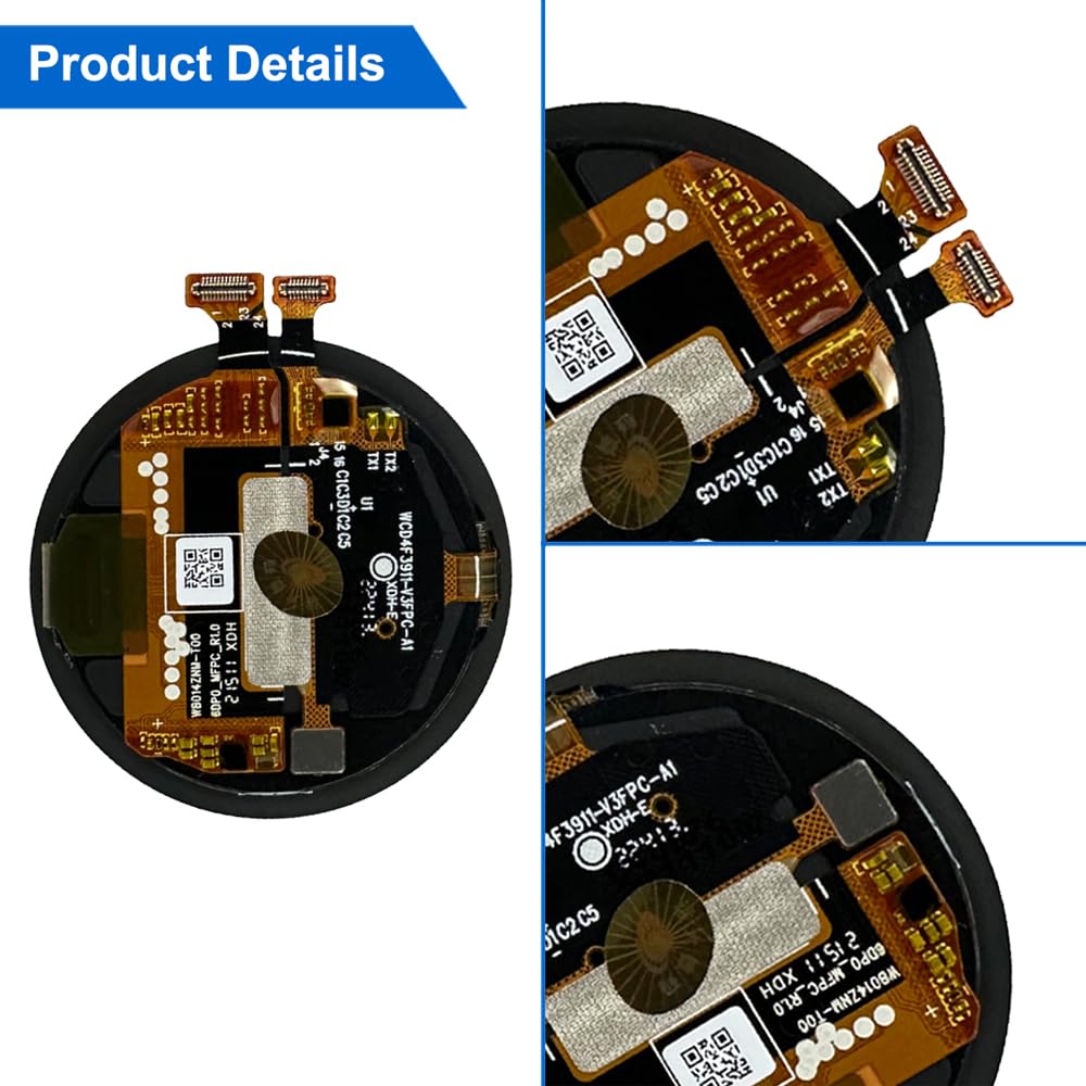 Écran Tactile LCD de Remplacement Compatible avec Honor Watch Magic 2 46 mm MNS-B19 MNS-B39 Plein écran avec Outils Noir