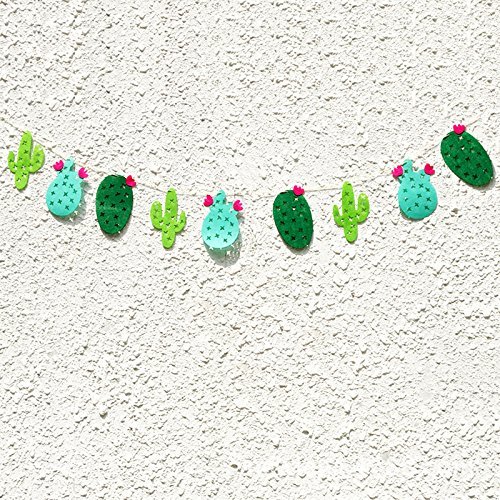 Cactus PartyBESTOYARD Banner Fabric Garland Banner for Tropical Party Birthday Party Festival Decoration