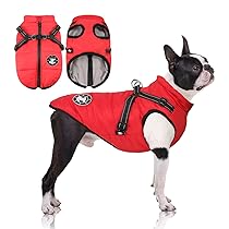 Cappotti per cani impermeabili con imbracatura Vestiti per cani caldi e confortevoli Lavabili in lavatrice Design a strisce riflettenti Resistente anello a D da mettere e togliere comodamente