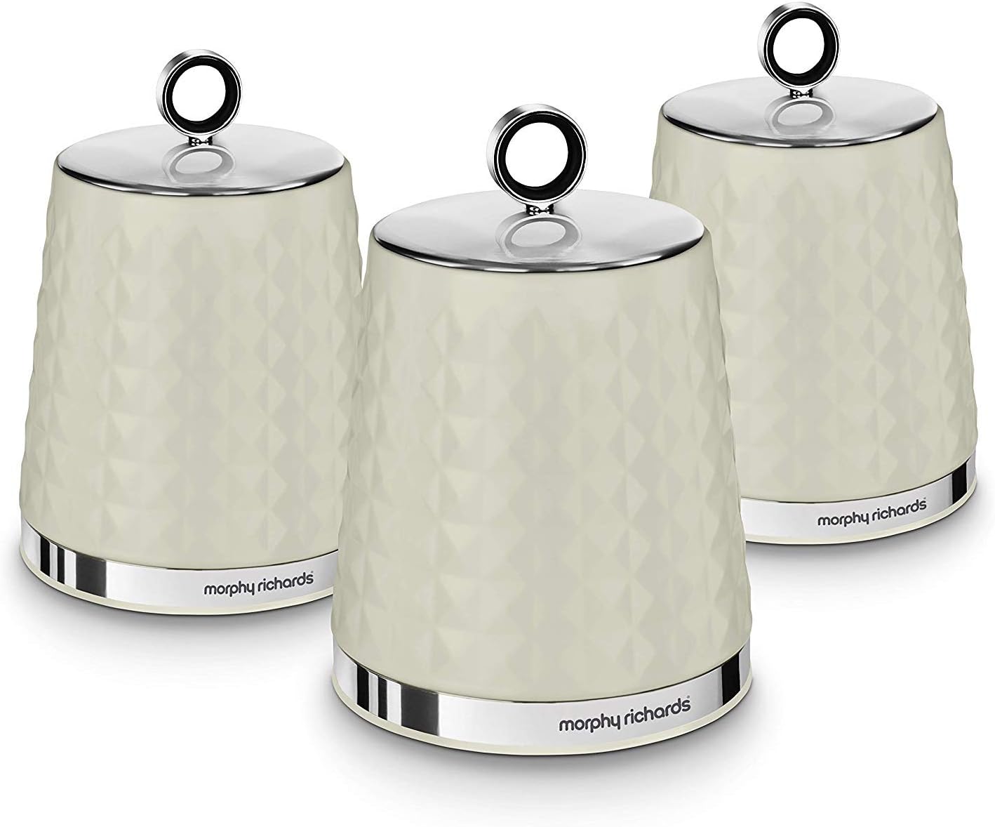 Morphy Richards 978055 Dimensions Set of 3 Round Kitchen Storage