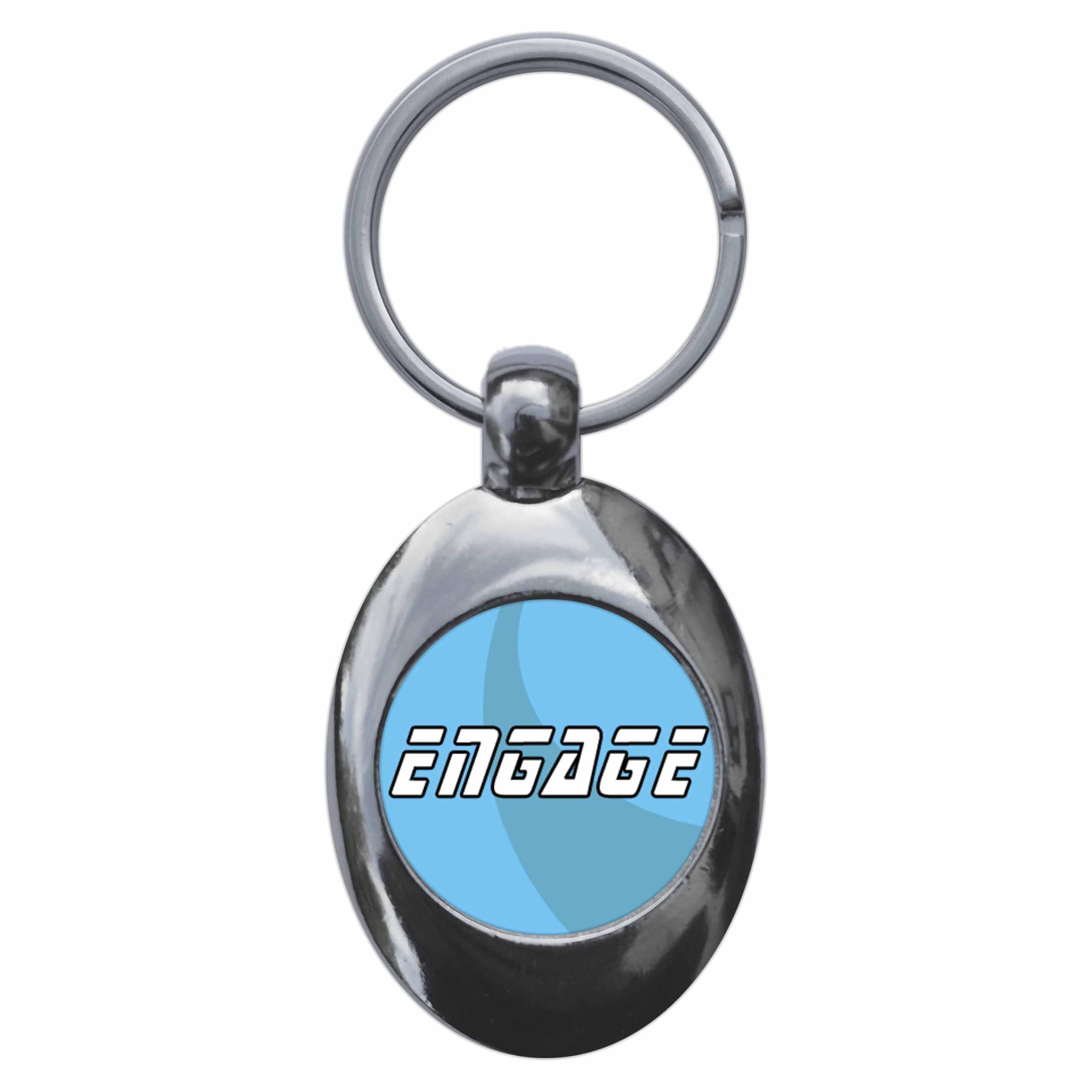 Ozorath Engage Keyring Keychain Key Ring Chain With Trolley Coin