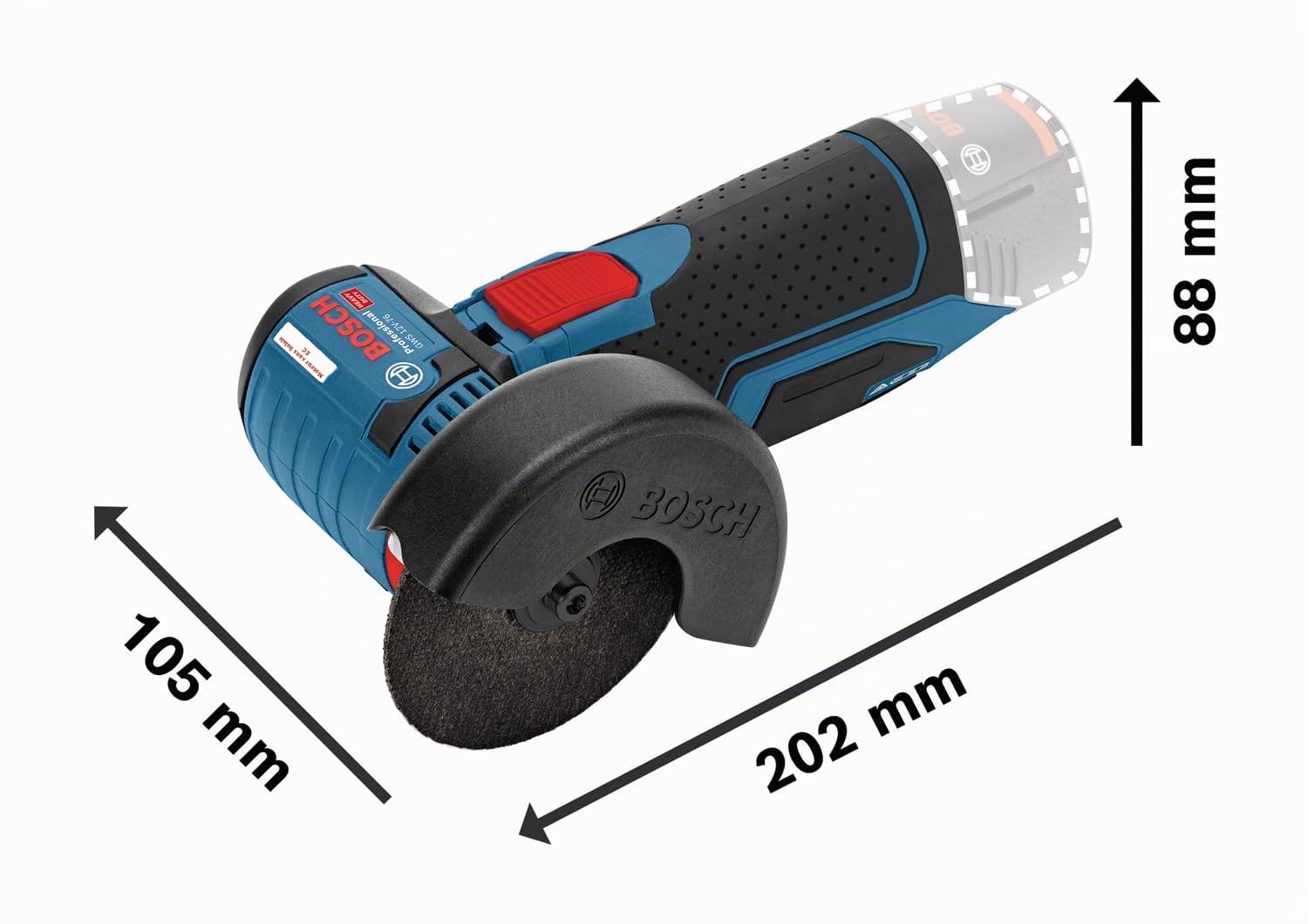 Bosch Professional 12V System meuleuse angulaire sans-fil GWS 12V-76 (2 disques à tronçonner Expert for Inox, 1 disque à tronçonner Carbide Multi Wheel, 2 calages L-BOXX, L-BOXX, sans batt./chargeur)