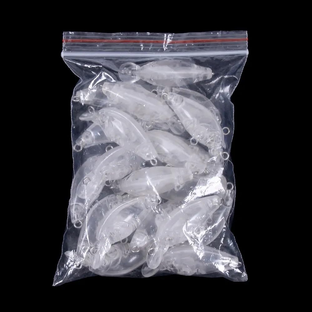 5 0pcs 3. 3G 4,7 cm unbemalten Köder Crankbait Plastik ( Color : 50pcs )