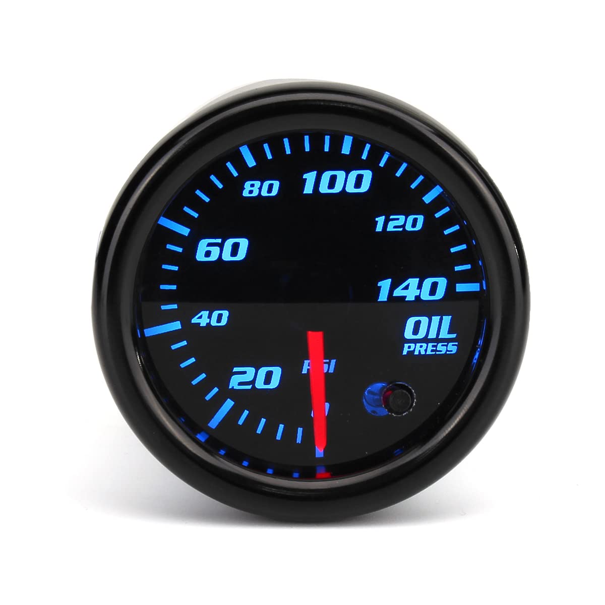 COLICO 2 inch 52mm Car Oil Pressure Gauge Meter 0-140 PSI Kit 7 Color LED Light Pointer Indicator