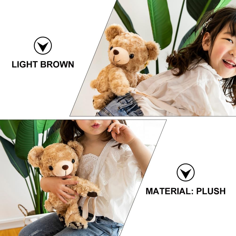 VALICLUD Bear Crossbody Bag Cute Plush Bear Purse for Girls Lightweight Single Shoulder Messenger Bag 10.6 Inch - Image 6