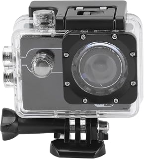 4K WiFi Sport Action Camera, 12MP WiFi Action Camera Ultra HD with 170 Degree Wide Angle 30m Underwater Waterproof Camera App Connection for Diving Cycling