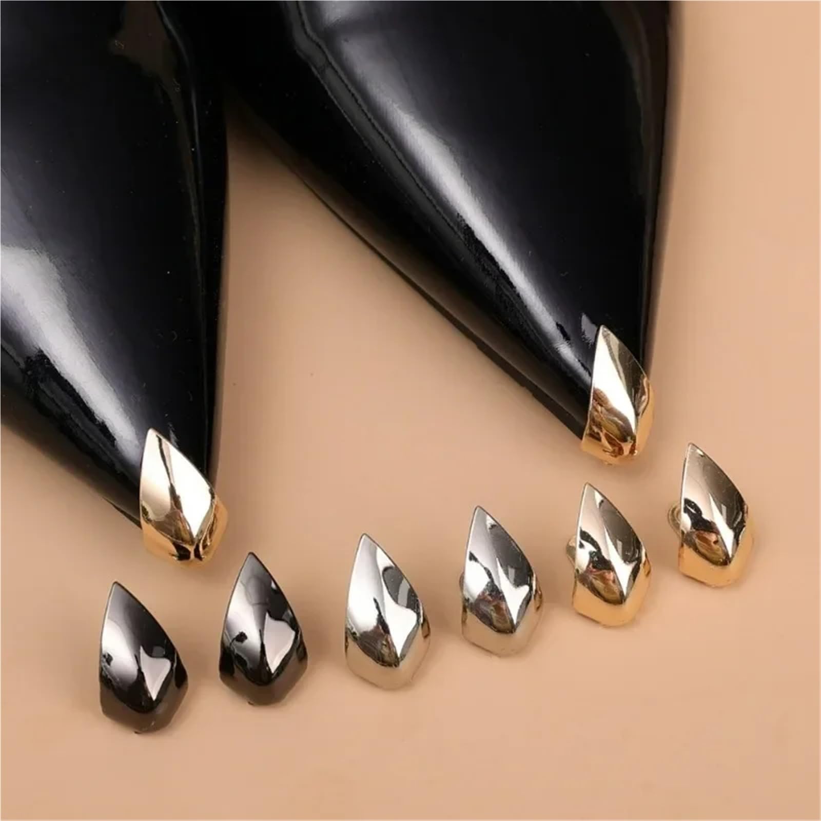 Protector Puntiagudo for Zapatos de Metal, 10 Uds., Puntera tacón Alto, Accesorio for Puntas antipatadas Resistentes al Desgaste for Mujer