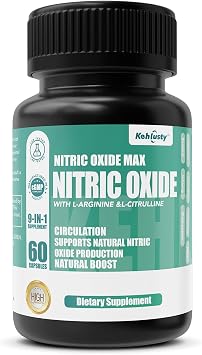KEHLUST Nitric Oxide Booster, 9-in-1 Formula, 60 capsuals