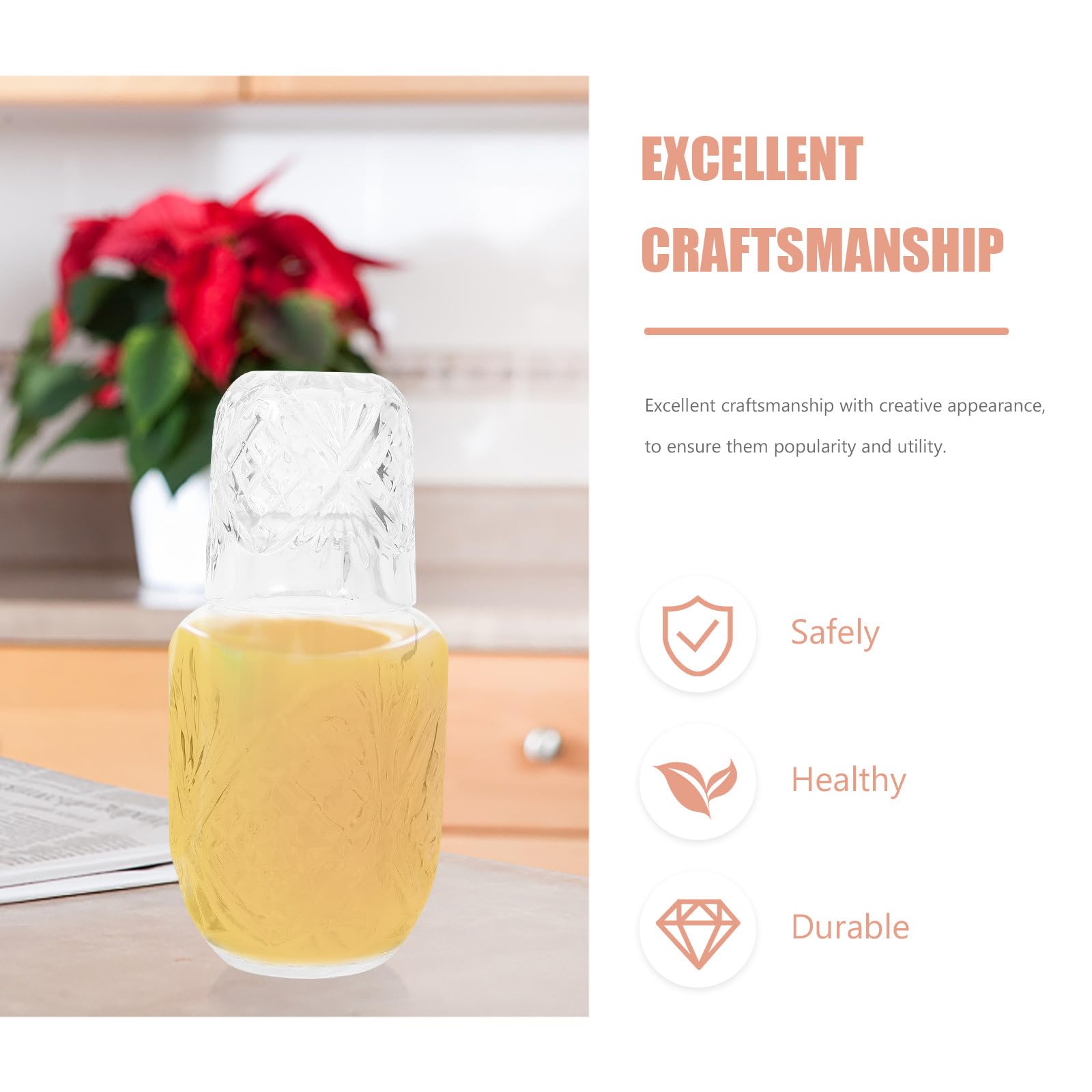 SOIMISS Juego de Vasos para Cócteles Creativos de Plástico Transparente, Taza de Bar Multifuncional para Té y Leche, Diseño Moderno para Uso en Hogar y Restaurante, Set Individual de Bebida Decorativa