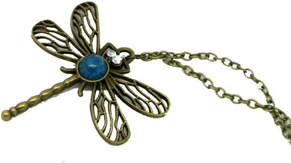 Shop4(TM) Vintage Bronze Necklace Chain with Classic Dragonfly Pendant (A 115)