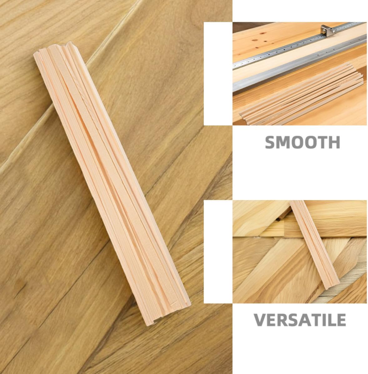 15pcs Triangle Wood Molding Trim 11.79x0.24 in Crafting