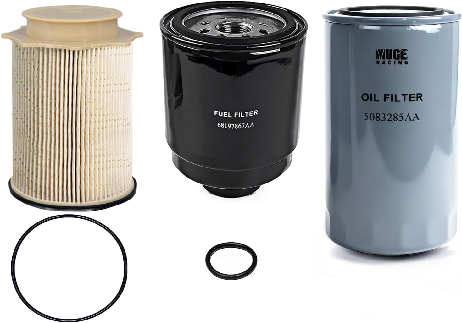 6.7L Cummins Fuel Filter Water Separator and Oil Filter Set Replacement for 2013-2018 Dodge Ram 2500 3500 4500 5500 │Replaces# 68157291AA 68197867AA 5083285AA