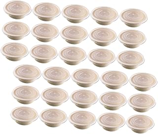 OUNONA 50pcs Heavy Duty Paper Bowls Noodle Salad Camping Bowl Multi-Function Food Storage Containers Lids
