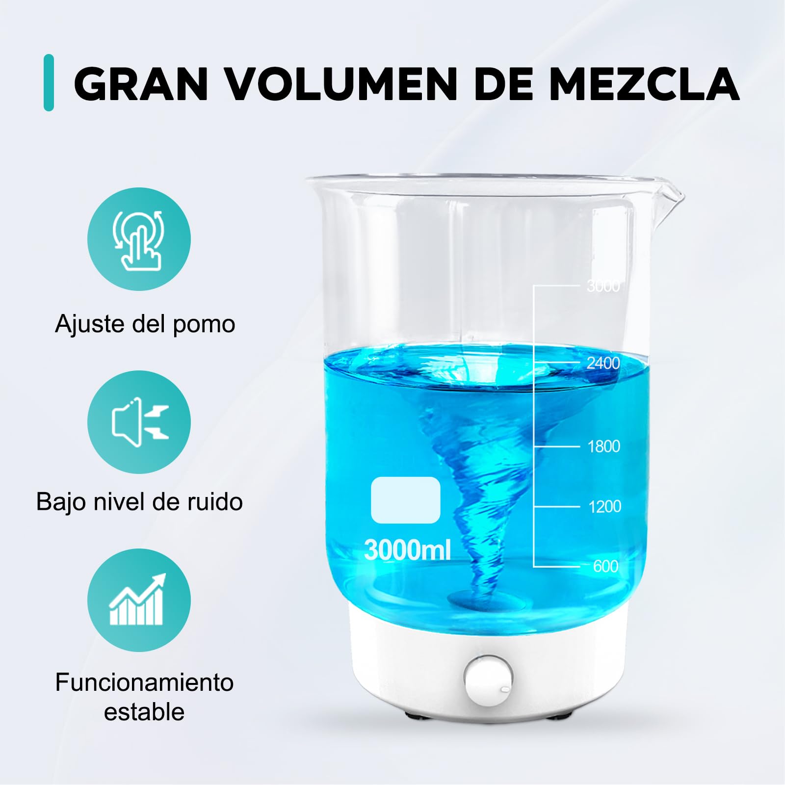 LABFISH Agitador Magnético 200-1800PRM Mezclador Magetic Max Agitación 3000ml Capacidad Placa De Agitación 3 PCS Barra De Agitación Para Laboratorio