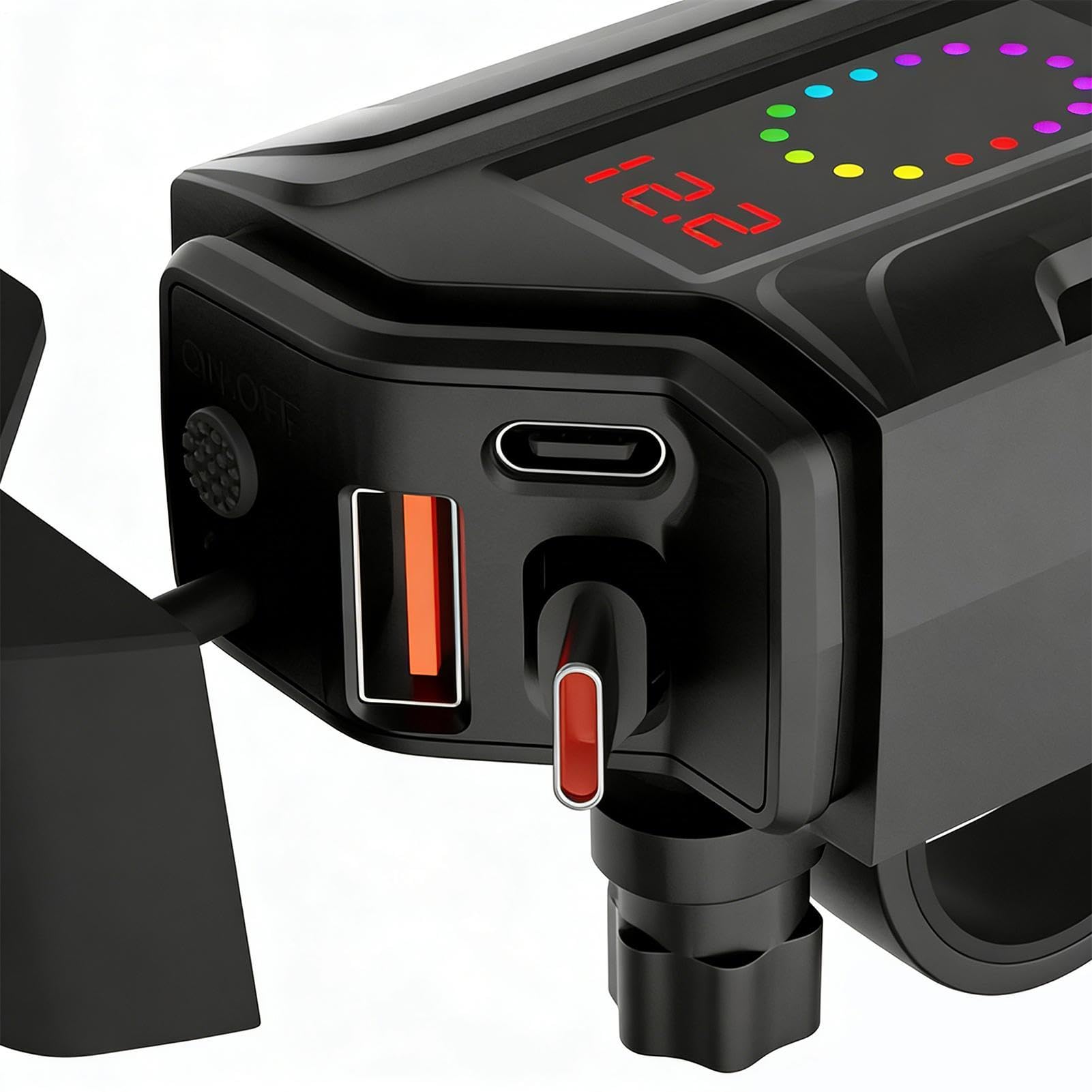 Porta di Ricarica USB per Moto Adattatore Tipo-C Impermeabile Retrattile