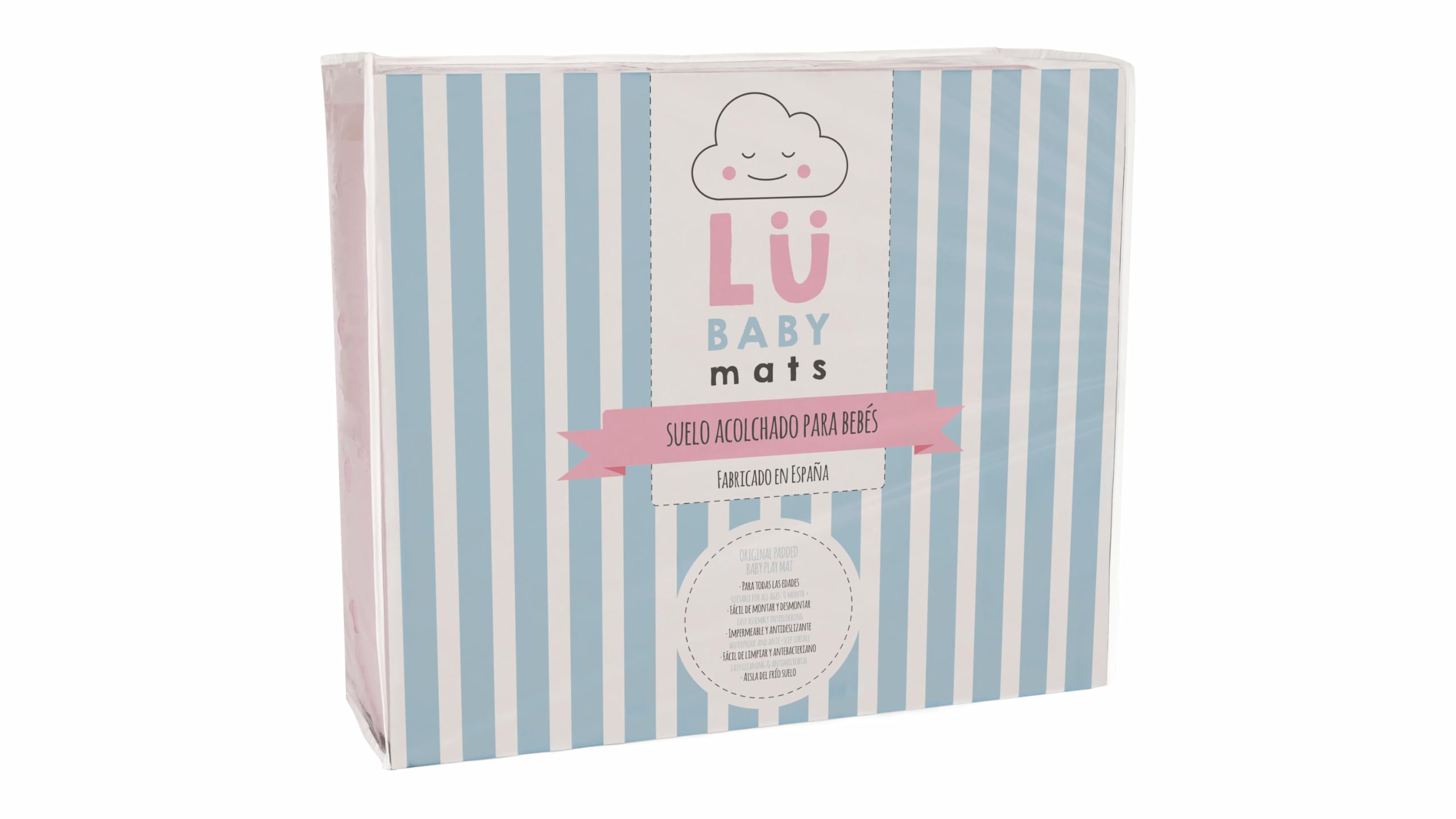 LuBabymats - Tappeto puzzle per bambini in schiuma EVA, imbottitura extra, colore beige