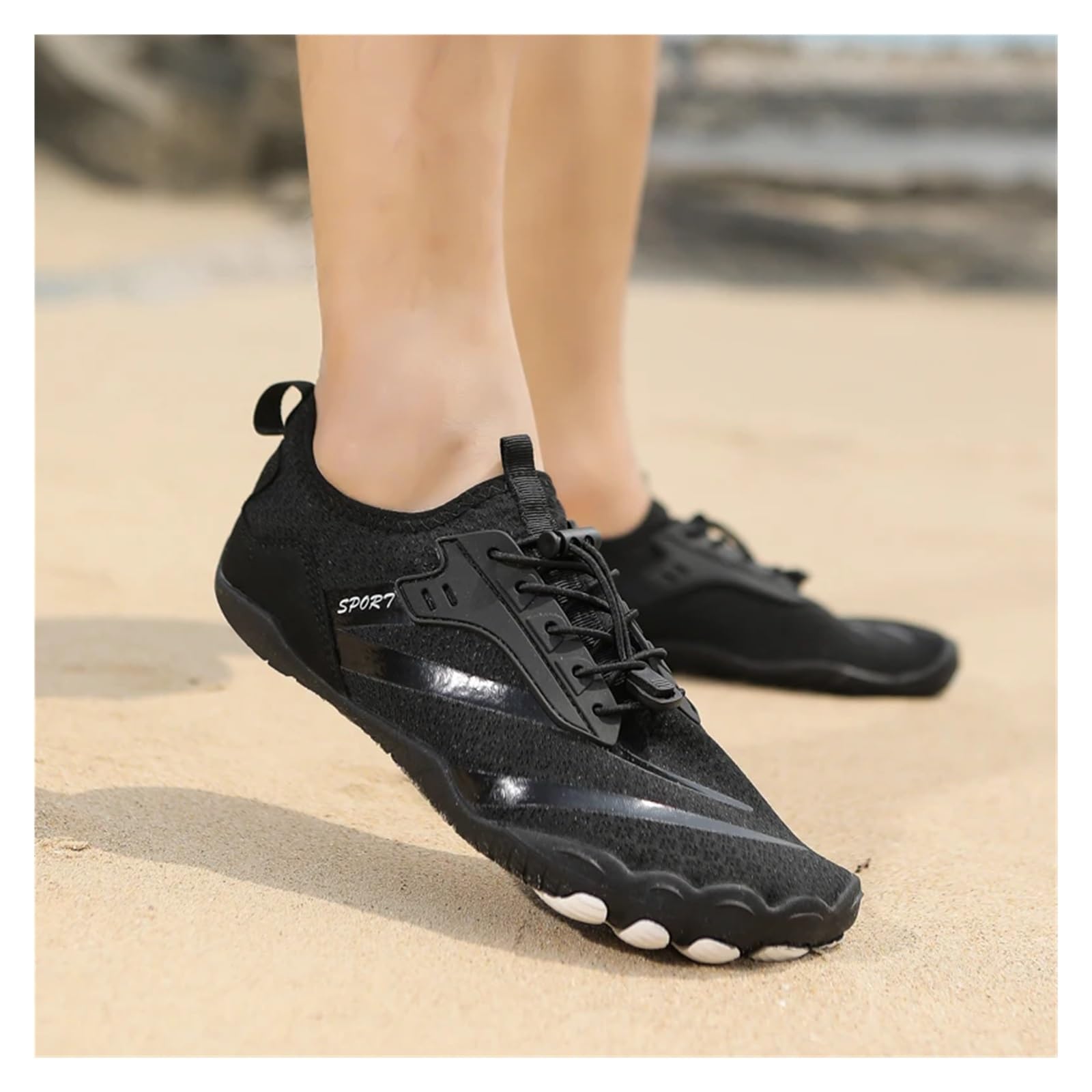 Scarpe estive ultraleggere da Uomo, Scarpe da Acqua Antiscivolo da Esterno, Scarpe da Ginnastica Traspiranti a Piedi Nudi da Donna(Gray,12)