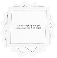 Vista 1 de Five Star Funny Snarky Quotes Servilletas de cóctel de algodón blanco 50 servilletas desechables de lujo con citas ingeniosas de bar