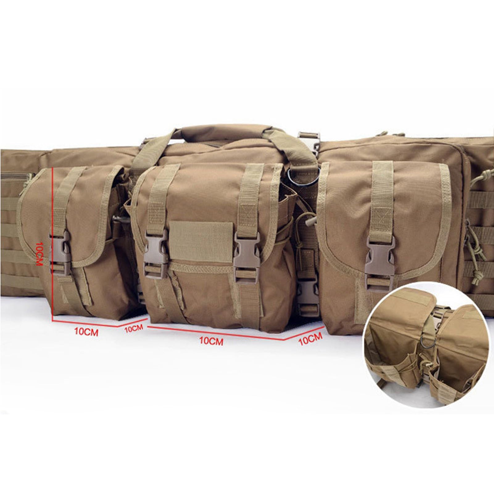 Mochila de Armas,Rifle Bolsa,Bolsa de Armas Airsoft Caza Pistola Funda Acolchado con Correa,Bolsa Doble Rifle Escopeta Airsoft para Caza Campo de Tiro Pesca,Black,118cm