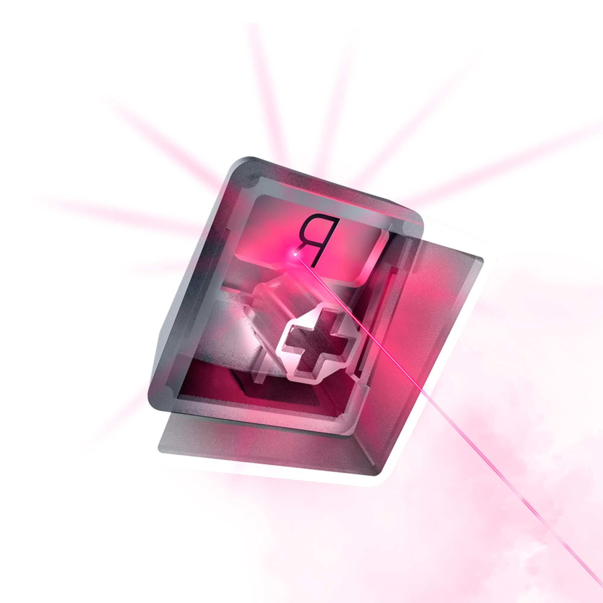Razer Phantom Tastenkappen-Upgrade-Set - Fast unsichtbares Pudding-Design für durchscheinende Chroma RGB-Beleuchtung (128 Tasten, Tastenentferner, Stabilisatoren) US- & UK-Layout | Weiß