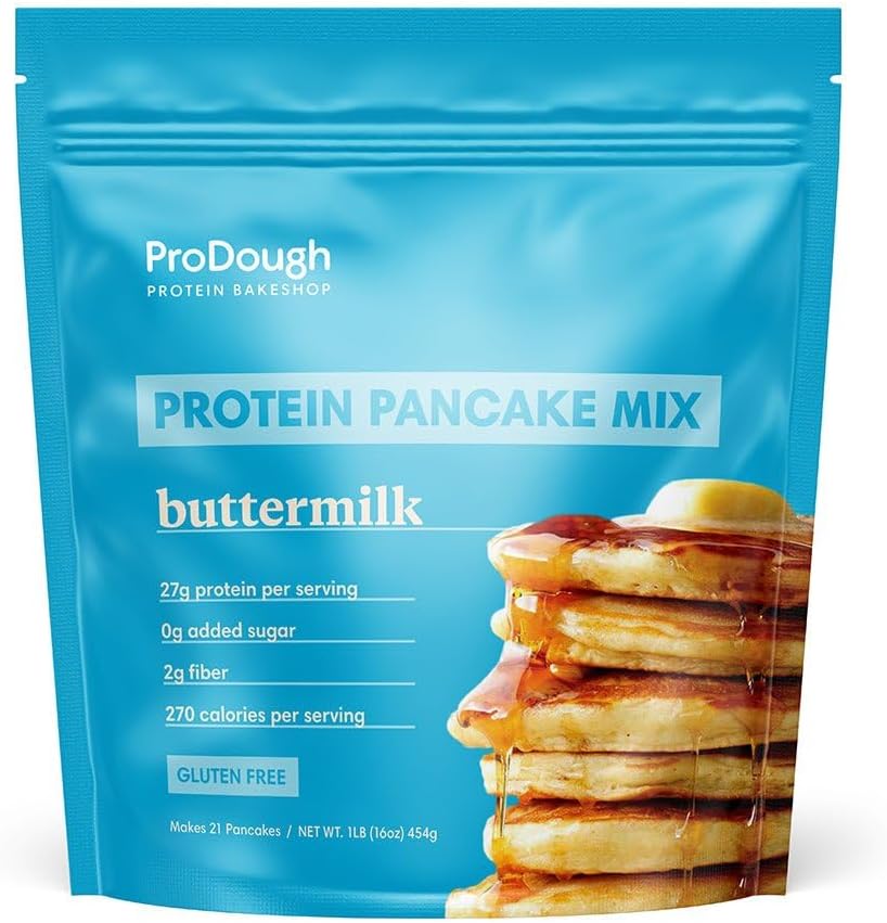ProDough Shop Buttermilk Pancake and Waffle Mix - Gluten Free, Low Carb, High Protein Pancake Mix - Healthy Pancakes and Waffles for Breakfast or Snack