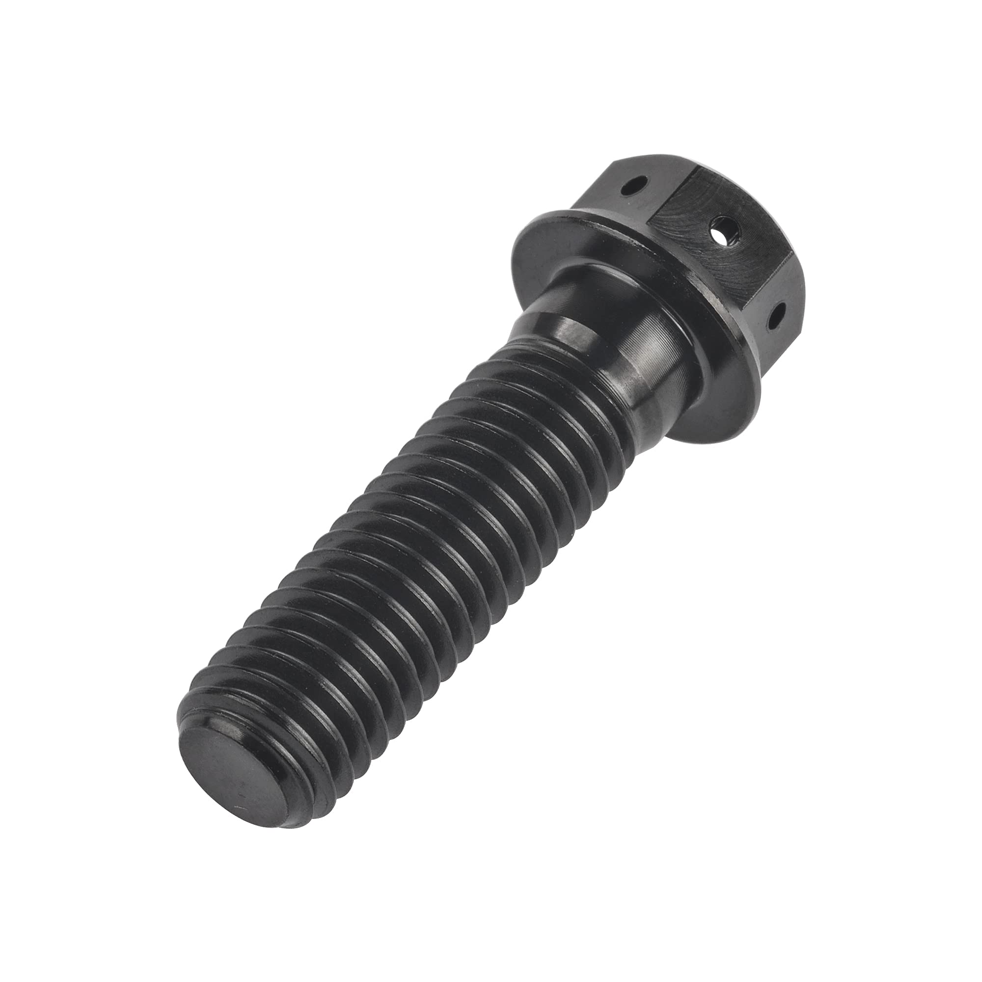 Bullone a testa esagonale in titanio M10 20 25 30 35 40 45 50 55 60 65 70 75 80 85 90 mm, confezione da 4 viti (M10 x 35 mm, passo 1,25 mm, colore: nero