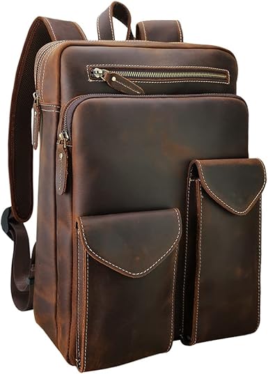 men's leather backpack amazon