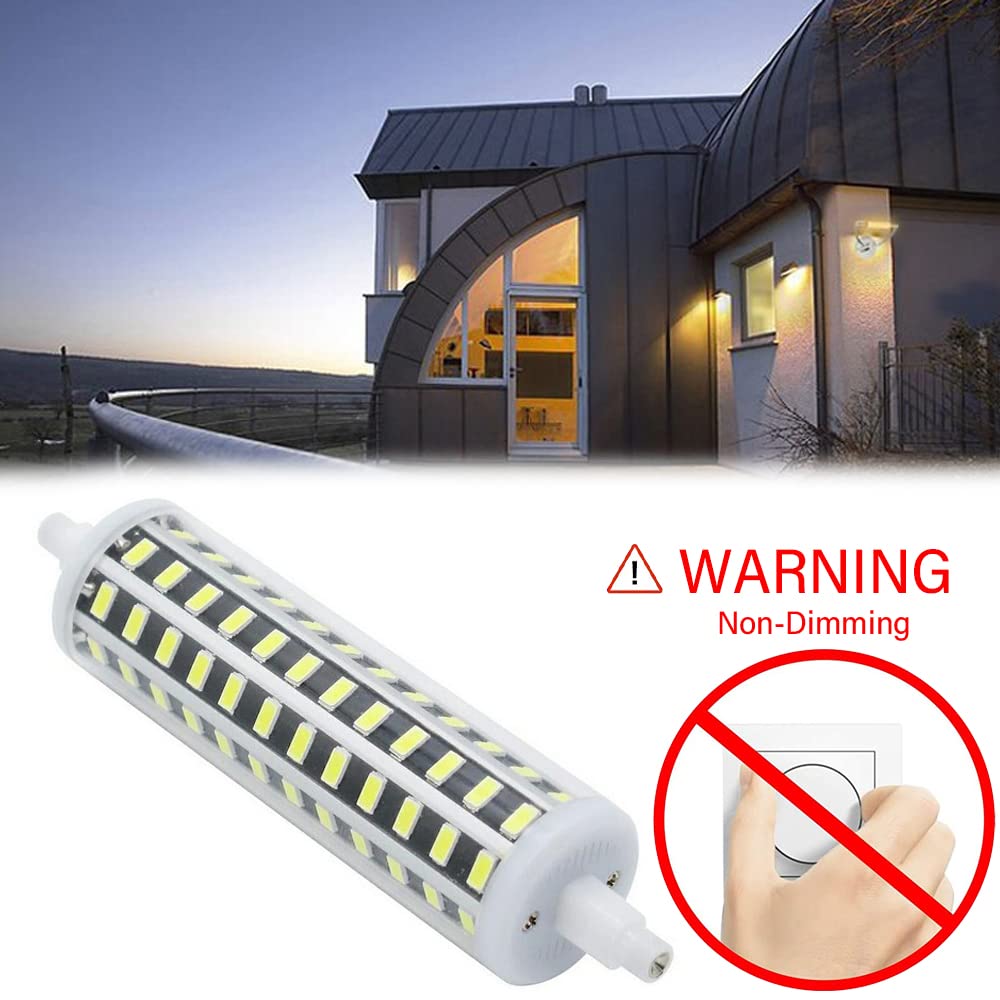 Genérico Bombilla Led R7s De 135 Mm, Sustituto De Lámpara Halógena De 150 W, Regulable, 1500 Lúmenes, Base Cerámica De Doble Extremo, Iluminación para Talleres Y Escenarios (Warm White 3000K No)