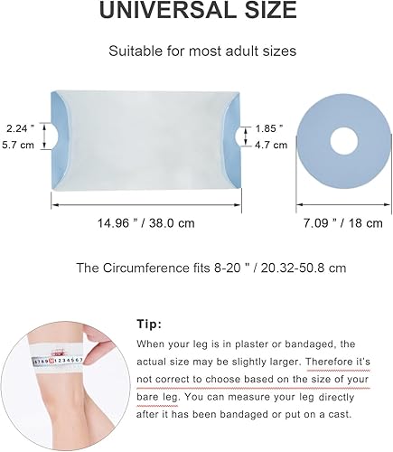 Miniatura 4 de Cubierta de rodilla para ducha, fundas impermeables para ducha, protector de yeso suave y cómodo para piernas de ducha para adultos, funda de ducha