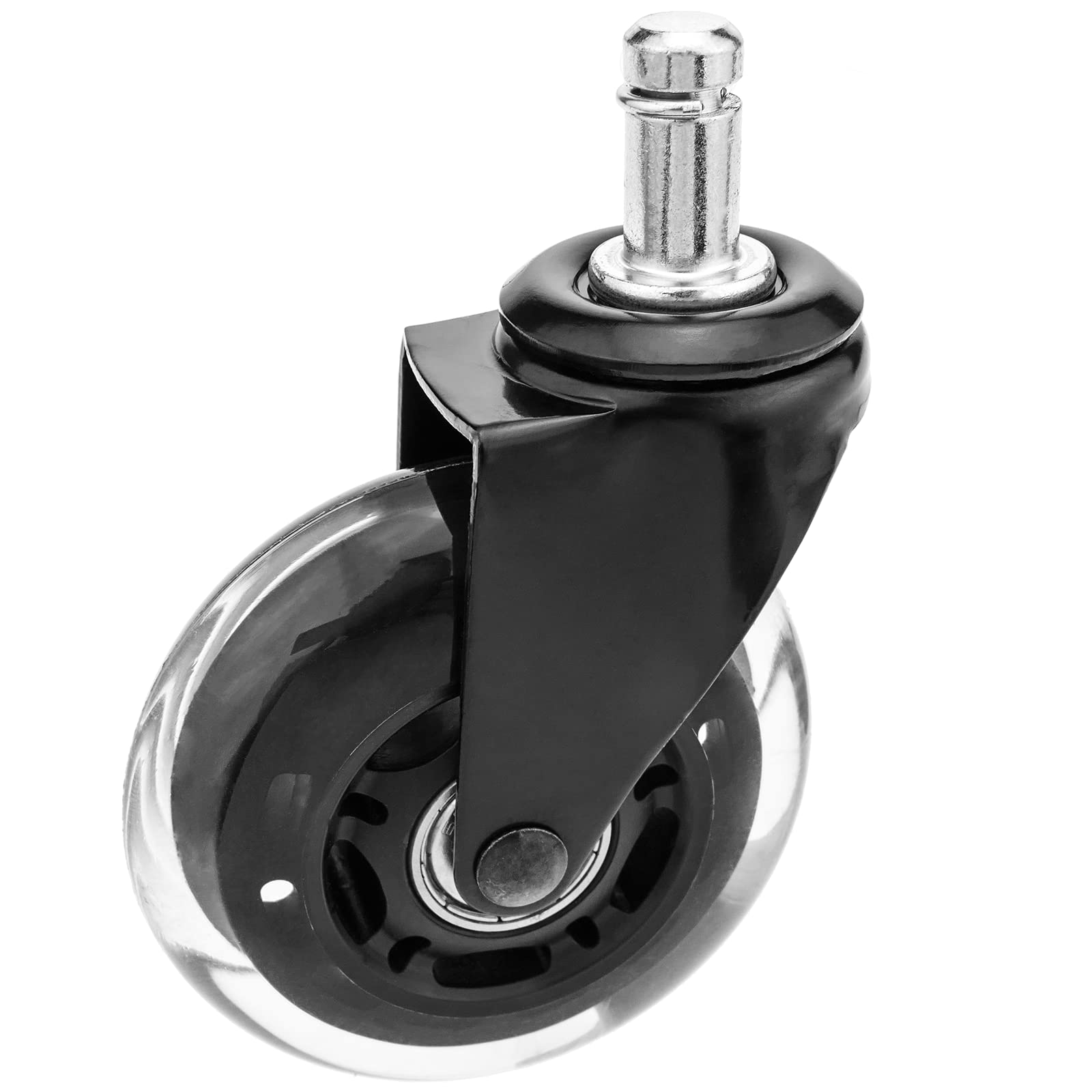 PrimeMatik - Rotelle pivotanti Ruote Industriale di Poliuretano Senza Freno 75 mm M11 5-Pack