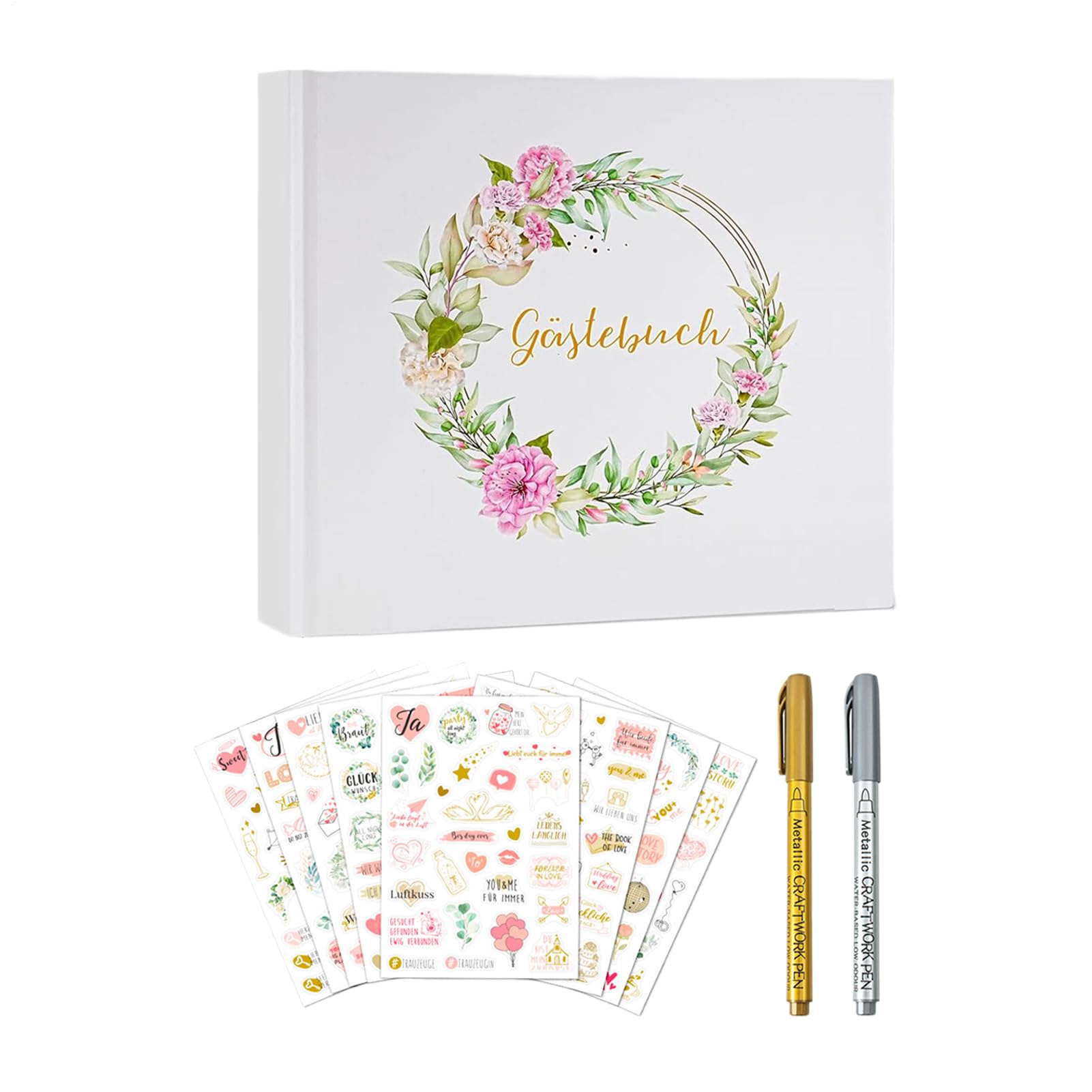 Libro de visitas para shower cumpleaños graduación y comunión con bolígrafos 1