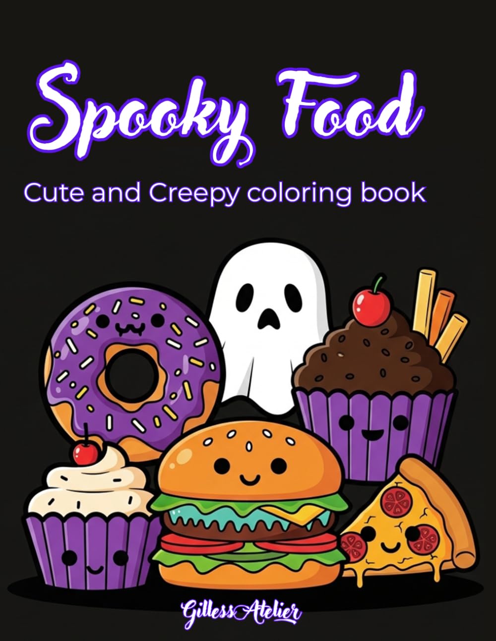 Spooky Food: Cute and Creepy adult coloring book
