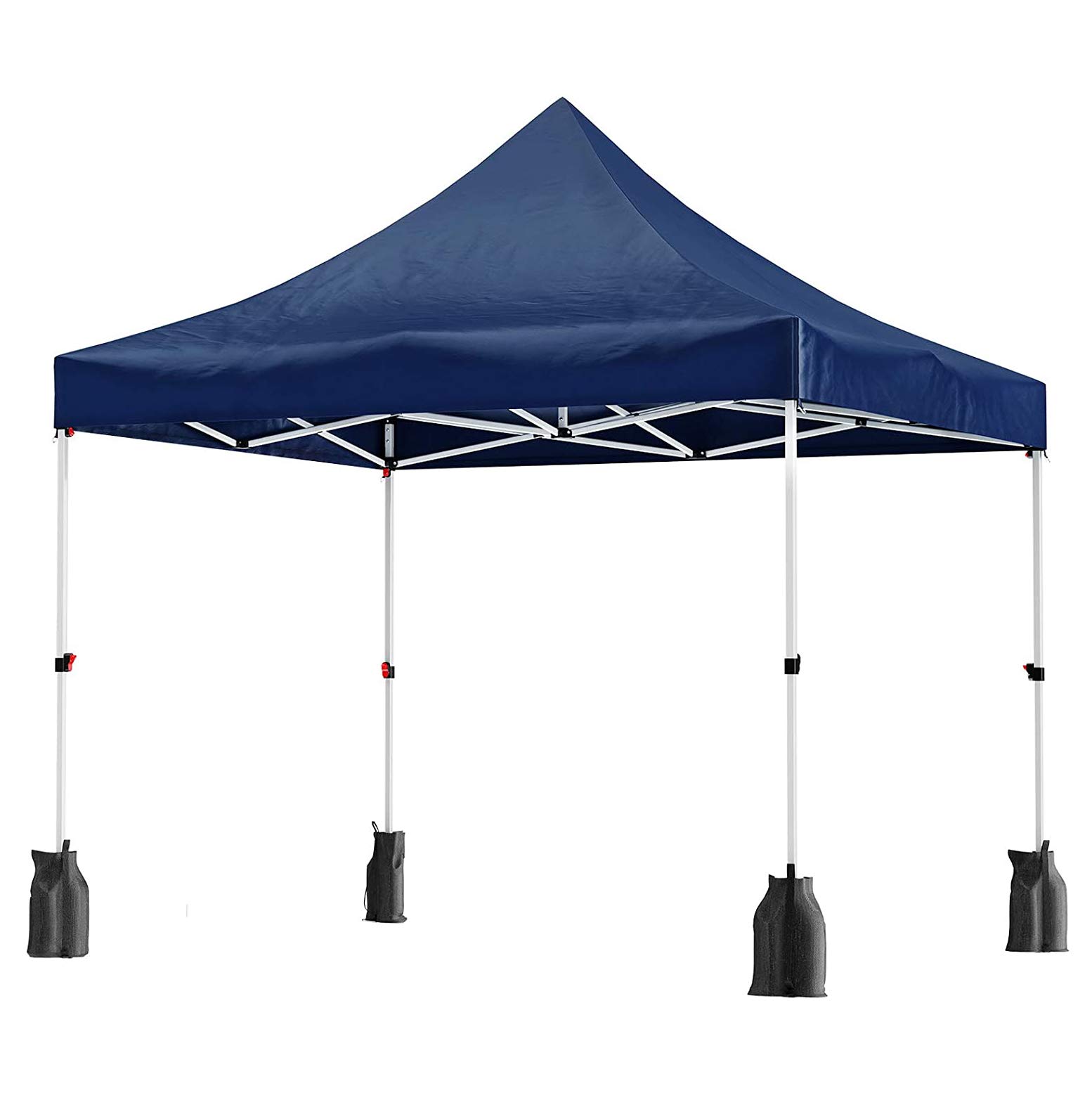 Gazebo da Giardino, Tenda a baldacchino Pop-up Anti-UV, Tenda per Feste Impermeabile, con Sacchi di Sabbia, pioli, Corde e Borsa per Il Trasporto con Ruote