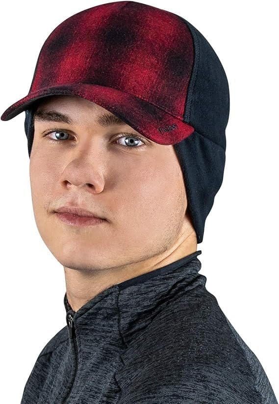 TrailHeads Men's Winter Hat | Trucker Hat with Drop Down Ear Warmers