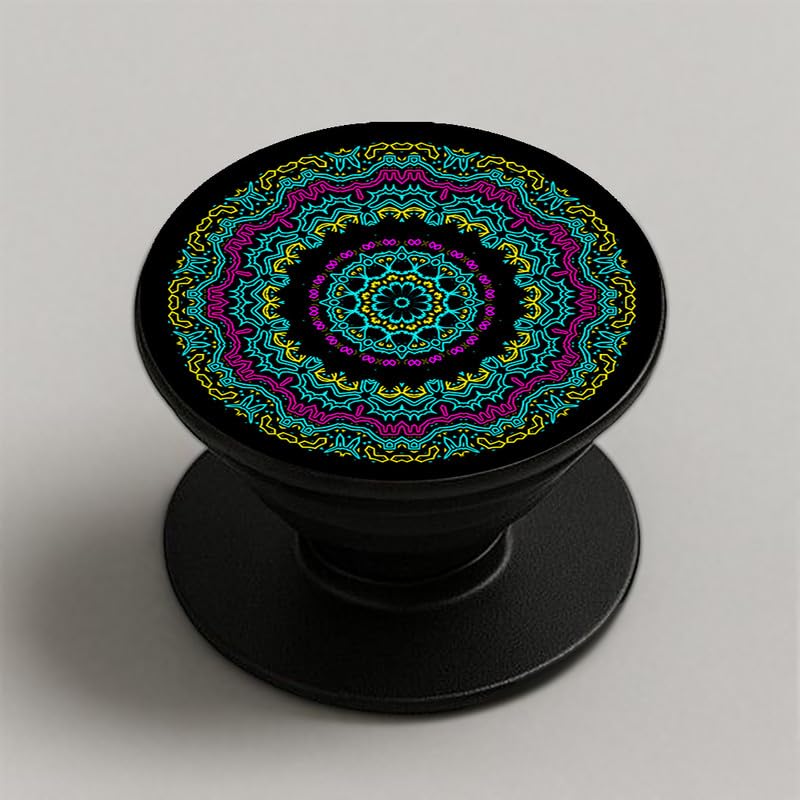 Image of Phone Case Holder | Expanding Kickstand, Mobile Phone Hold Grip for iPhone, Samsung, OnePlus & All Smartphones - Mandala (Colorful)