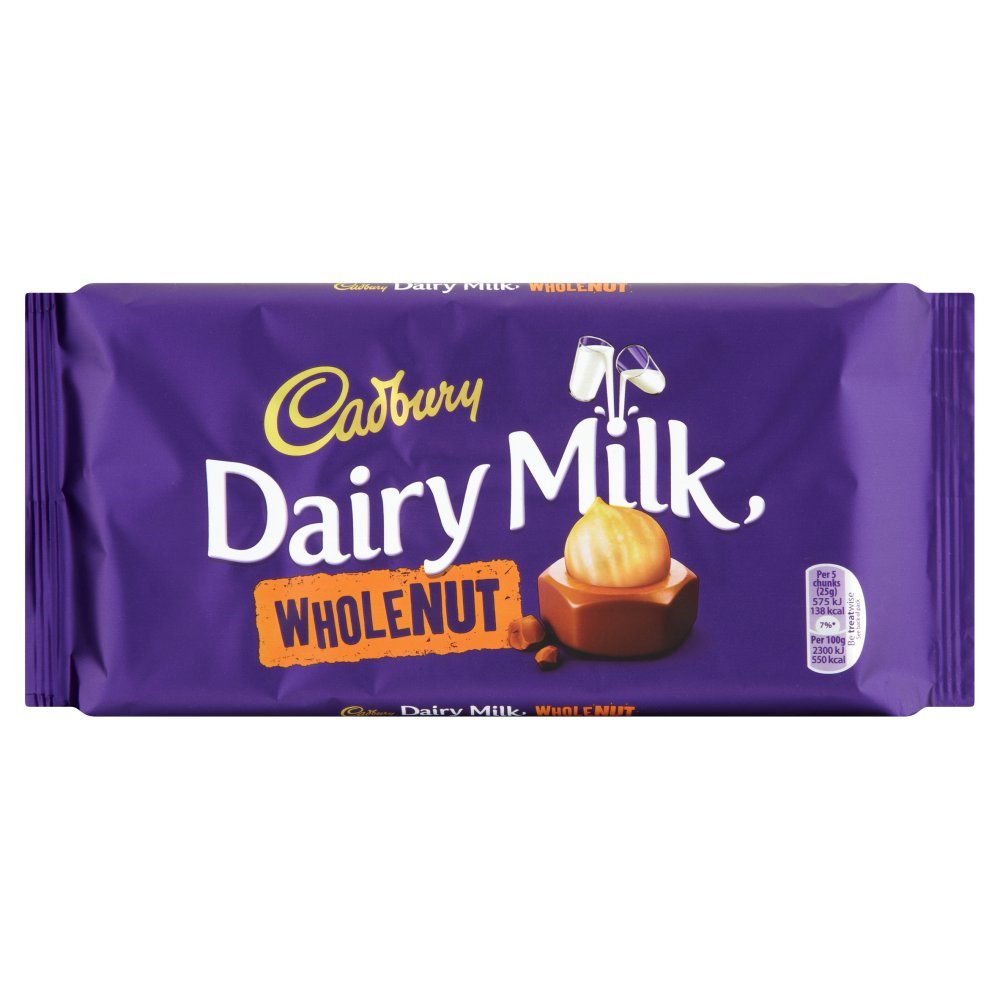 Cadbury Dairy Milk Whole Nut Chocolate Bar, 200g Buy Online in Sri