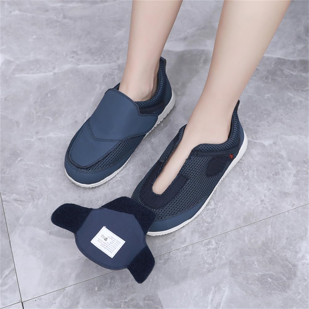 VEACAM Ladies Mesh Diabetic Shoes, Elderly Extra Wide Arthritis Edema Orthopedic Footwear for Swollen Feet Edema