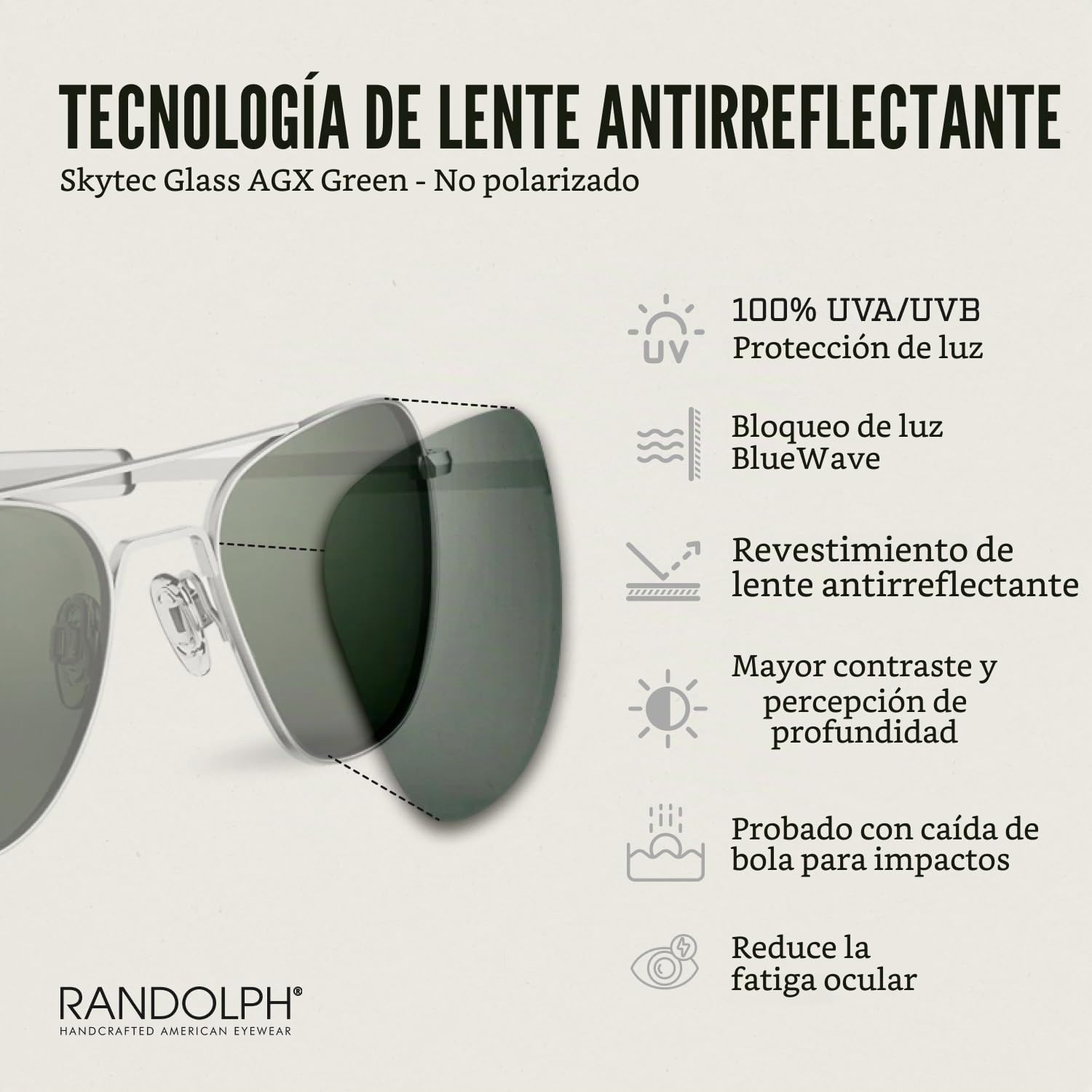 Randolph Gafas de Sol Aviator AF086