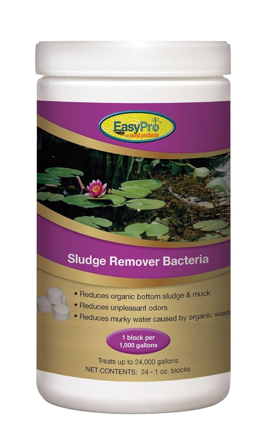 EasyPro Pond Product SBB24 Sludge Remover Bacteria – 24ct. 1oz Blocks | Initial Dose and Maintenance Dose upto1 Block per 1000 gallons