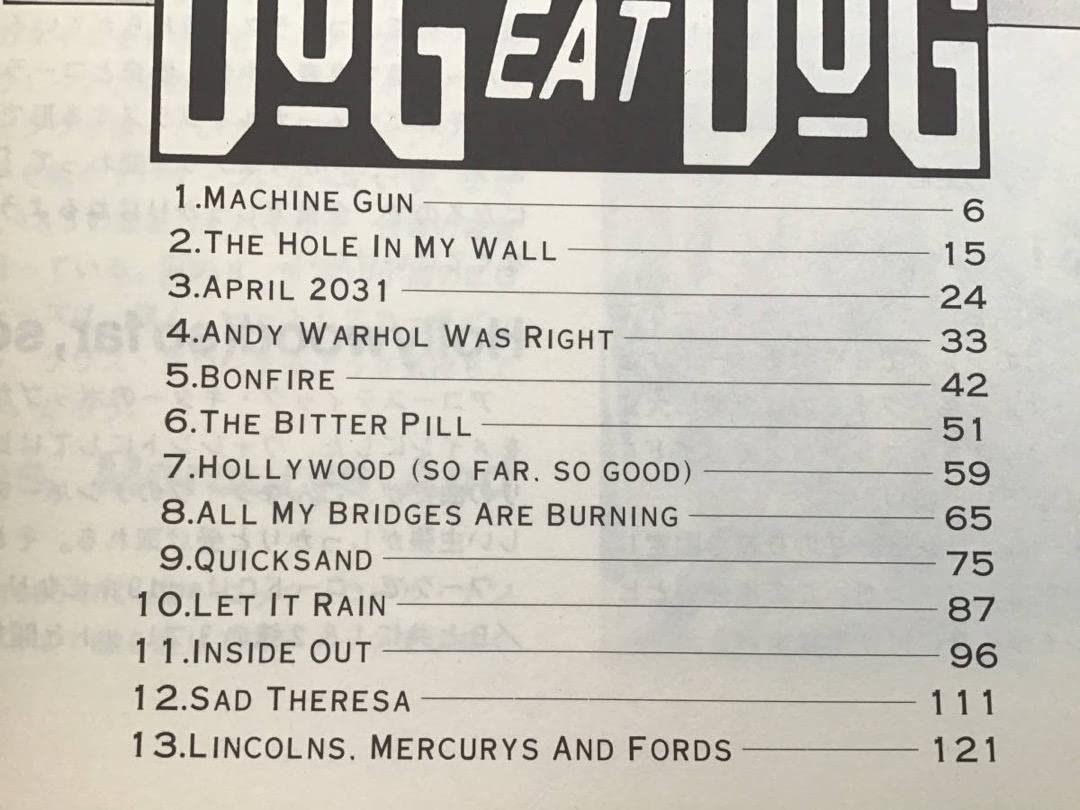 Amazon.co.jp: 楽譜 ウォレント DOG EAT DOG タブ譜 バンドスコア