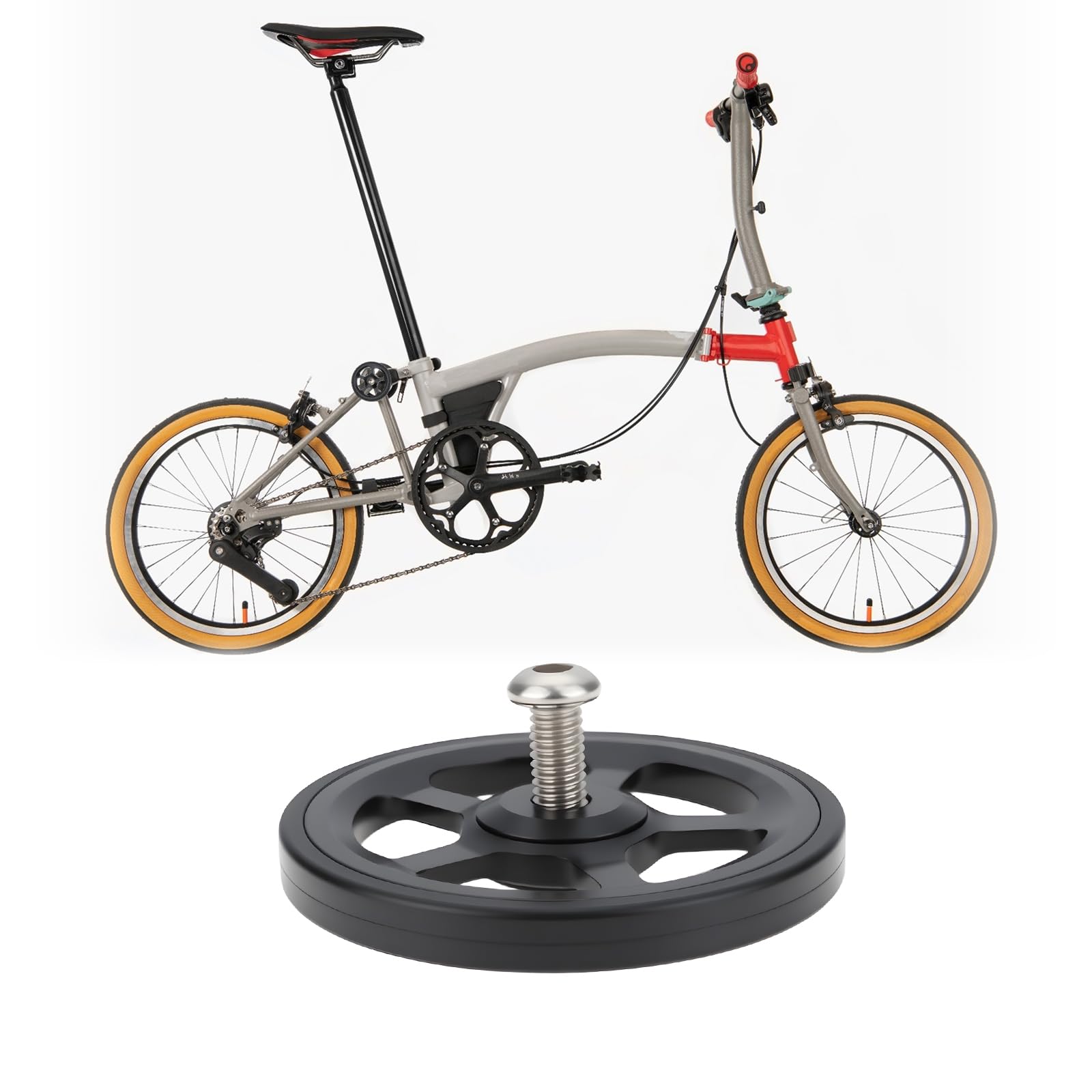 Lot De 2 Roues Easy Wheel 60 Mm En Alliage Aluminium Pour Brompton – Roulements Fluides, Légères, Noir, Diamètre 6 Mm