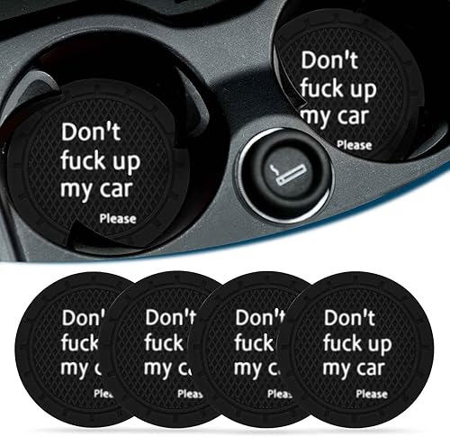 4 posavasos para automóvil, portavasos antideslizantes universales integrados, portavasos de PVC, regalo decorativo de truco, accesorios interiores,