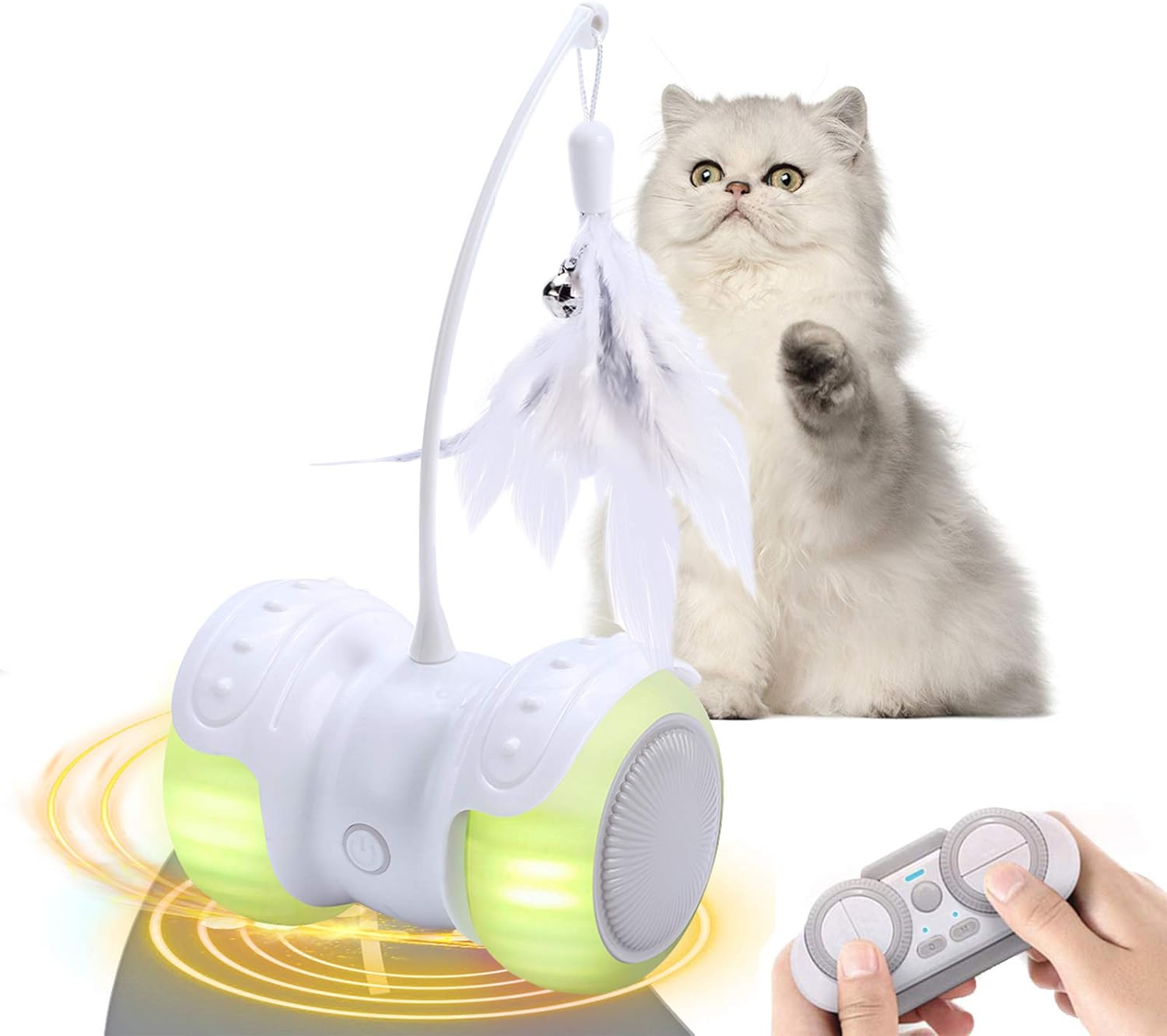 Interactive Robotic Cat Toys, Pakoo Remote Contral Cat Toys for Indoor