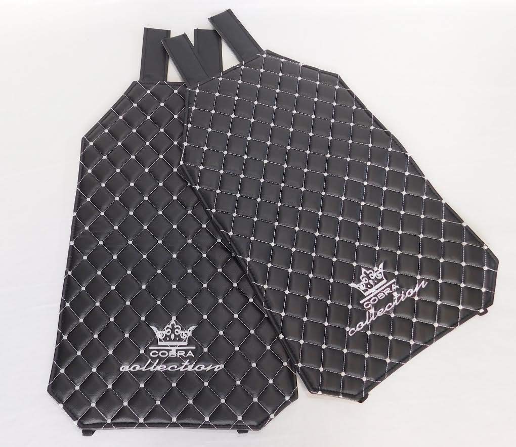 Cobra Auto Accessories Black and White Diamond JDM VIP CAR Interior Seat Back and Neck Pillows Set 10 — view 3