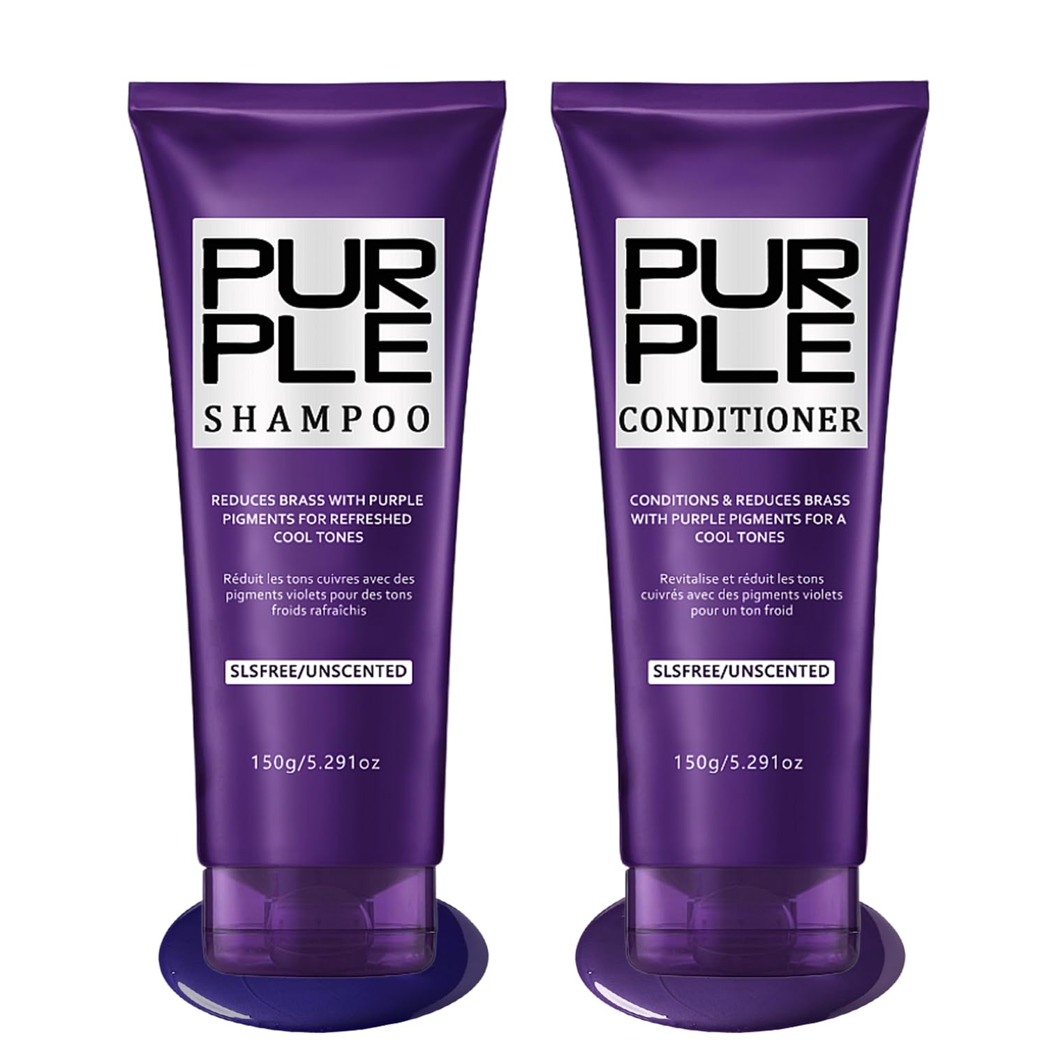 Sulfate-Free Purple Shampoo & Conditioner Set for Blonde Hair