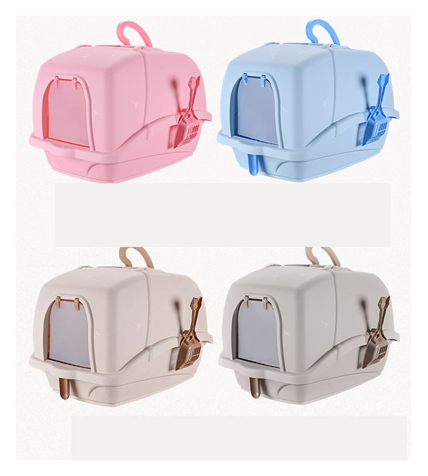 Lettiera Automatica, Cat Sand Basin Deluxe Super Size Completamente chiuso Anti-spruzzo Cat Toilet Padella Kit di addestramento for toilette for gatti Prodotto for lettiera for animali domestici(Rot)