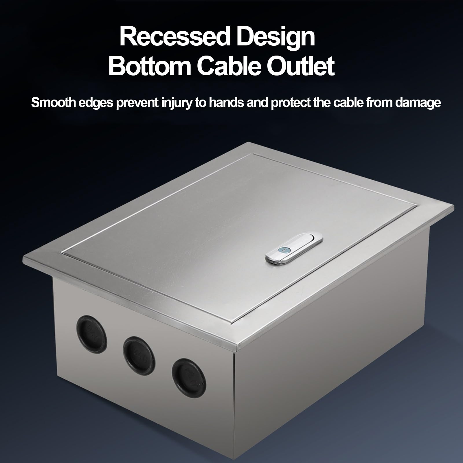 Caja Cuadro Electrico Empotrable, Armario Electrico de Acero Inoxidable 304, Caja Electrica Oculto para Interiores y Exteriores con Cerradura y Placa de Montaje