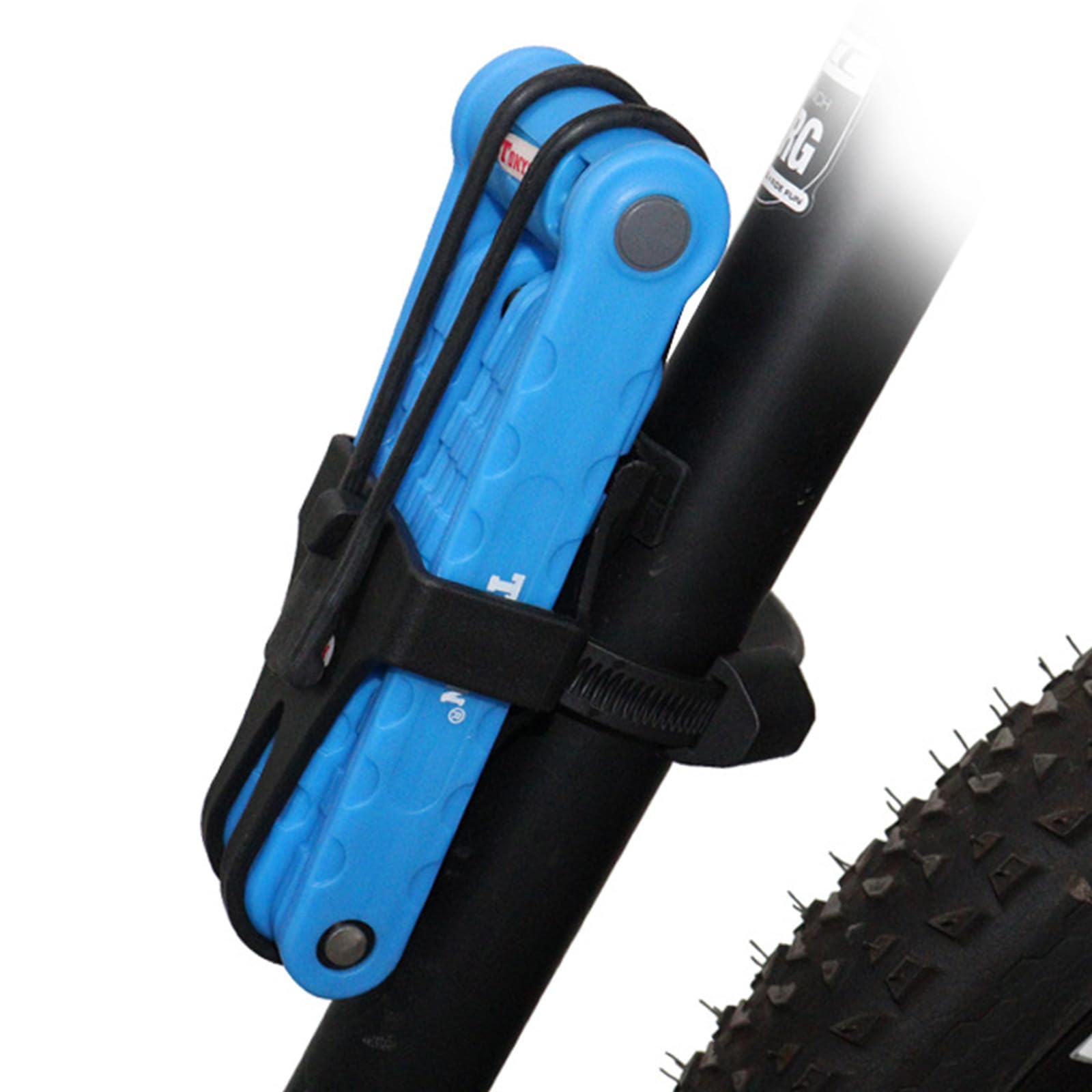 Lucchetto pieghevole antifurto per bicicletta, lucchetto di sicurezza per bicicletta, in acciaio resistente, con chiave per bici elettrica
